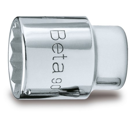 BETA 900MB Chiavi a bussola con attacco quadro femmina 1/4" bocca poligonale, cromate