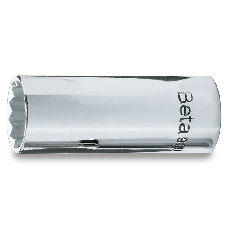 BETA 900MB-L Chiavi a bussola con attacco quadro femmina 1/4", tipo lungo bocca poligonale, cromate