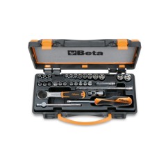 BETA 900MC/C24 Assortimento di 11 chiavi a bussola esagonali colorate e 13 a giravite colorate e 6 accessori in cassetta di lami