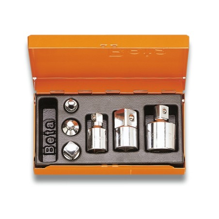BETA 902R/C6 Serie di 6 raccordi per chiavi a bussola in cassetta di lamiera