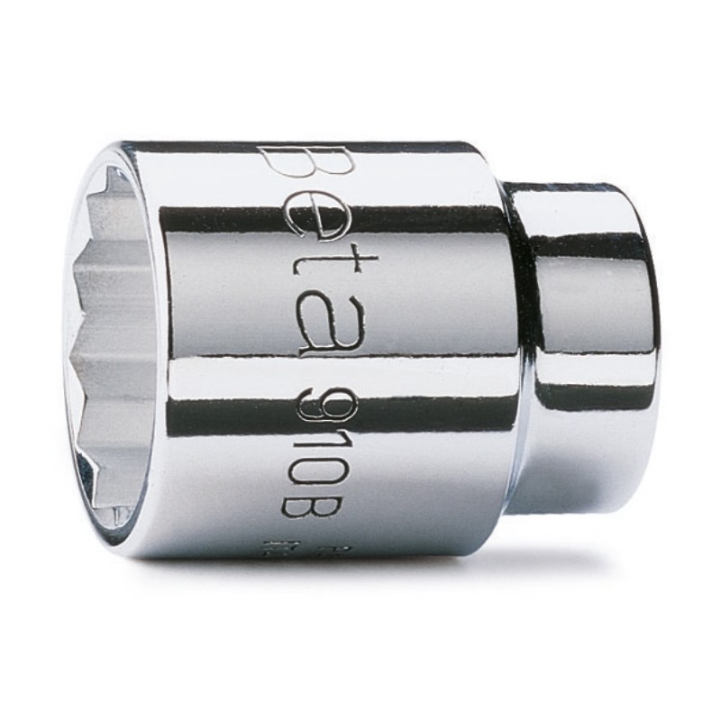 BETA 910B Chiavi a bussola con attacco quadro femmina 3/8" bocca poligonale, cromate