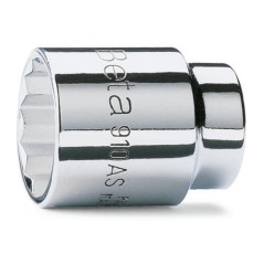 BETA 910AS Chiavi a bussola con attacco quadro femmina 3/8" bocca poligonale, cromate, misure in pollici