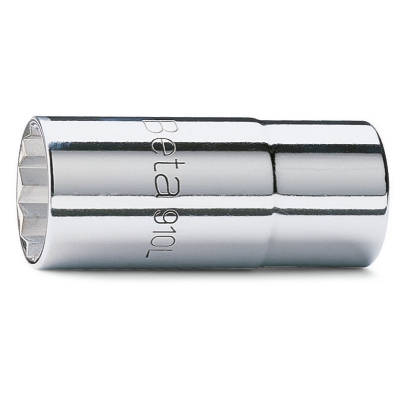 BETA 910BL Chiavi a bussola con attacco quadro femmina 3/8", tipo lungo bocca poligonale, cromate