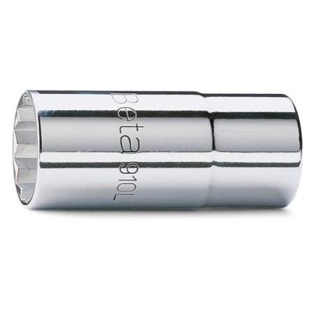 BETA 910BL Chiavi a bussola con attacco quadro femmina 3/8", tipo lungo bocca poligonale, cromate