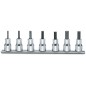 BETA 910PE/SB7 Serie di 7 chiavi a bussola maschio esagonale (art. 910PE) su supporto