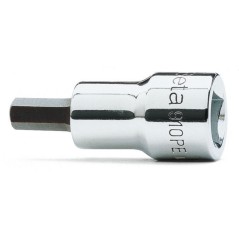 BETA 910PE/AS Chiavi a bussola maschio esagonale con attacco quadro femmina 3/8" cromate - inserti bruniti – misure in pollici
