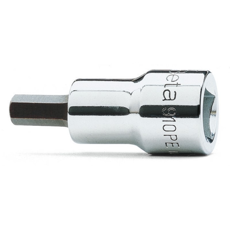 BETA 910PE/AS Chiavi a bussola maschio esagonale con attacco quadro femmina 3/8" cromate - inserti bruniti – misure in pollici