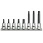 BETA 910PT/SB8 Serie di 8 chiavi a bussola a giravite per viti con impronta pentalobata (art. 910PT) su supporto