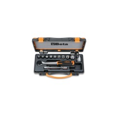 BETA 910B/C10 Assortimento di 10 chiavi a bussola e 2 accessori in cassetta di lamiera