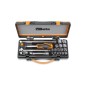 BETA 910A/C16HR Assortimento di 16 chiavi a bussola esagonali e 5 accessori in cassetta di lamiera
