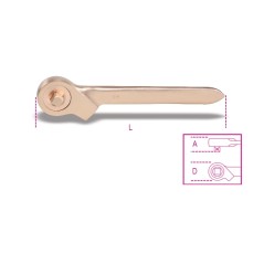 BETA 911BA/55
 Cricchetto semplice con quadro scorrevole 3/8", antiscintilla