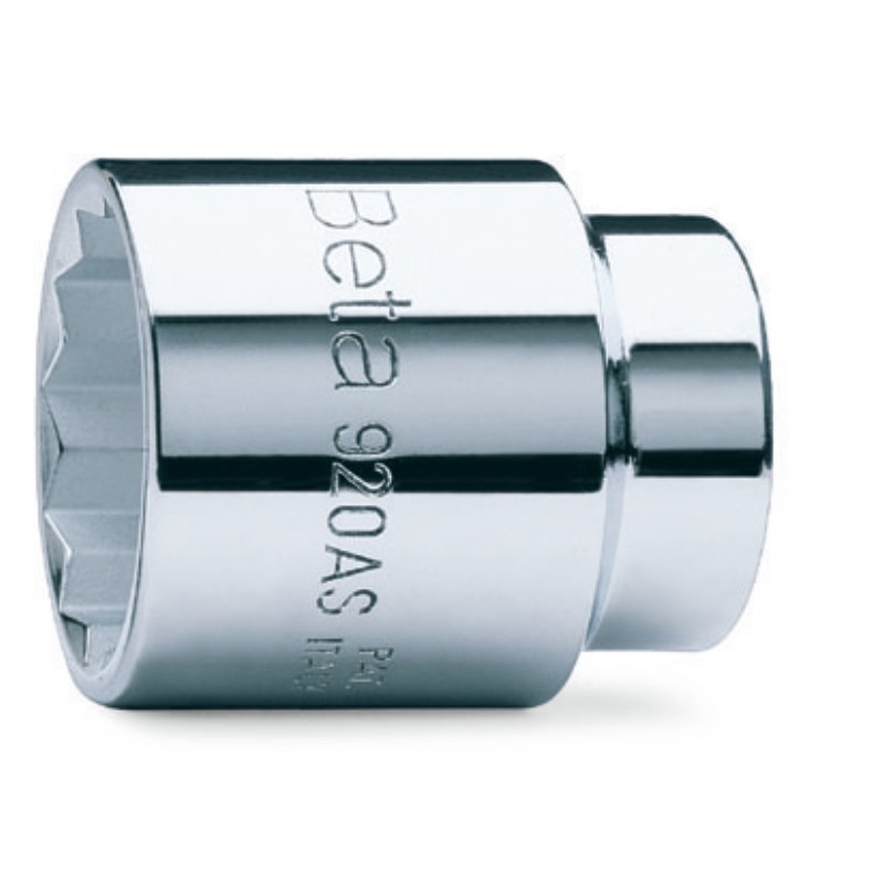 BETA 920AS Chiavi a bussola con attacco quadro femmina 1/2", bocca poligonale, cromate, misure in pollici