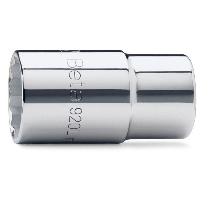 BETA 920BL Chiavi a bussola con attacco quadro femmina 1/2", tipo lungo bocca poligonale, cromate