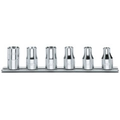 BETA 920FTX/SB6 Serie di 6 chiavi a bussola a mano per viti con testa a profilo Torx® (art. 920FTX) con supporto