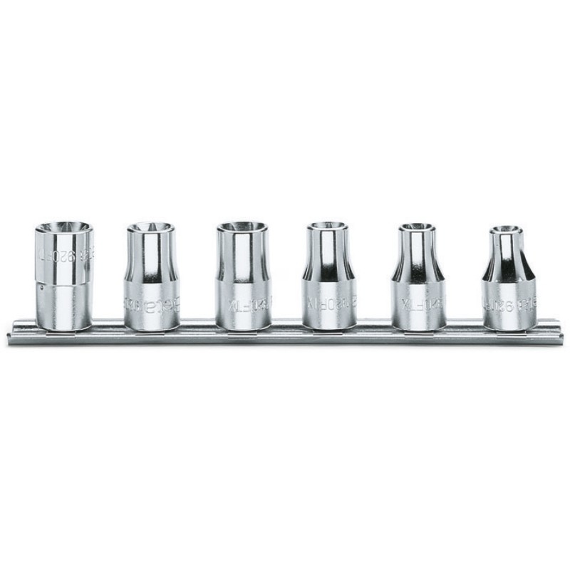 BETA 920FTX/SB6 Serie di 6 chiavi a bussola a mano per viti con testa a profilo Torx® (art. 920FTX) con supporto