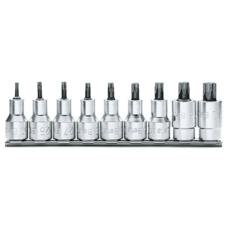 BETA 920TX/SB9 Serie di 9 chiavi a bussola maschio per viti con impronta Torx® (art. 920TX) su supporto