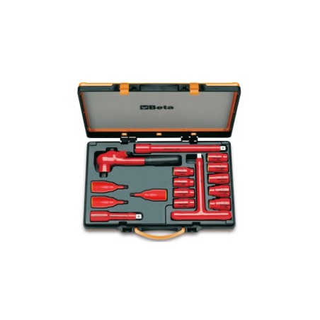 BETA 920MQ/C16 9 chiavi a bussola esagonali 3 chiavi a bussola esagonali maschio e 4 accessori, ISOLATI