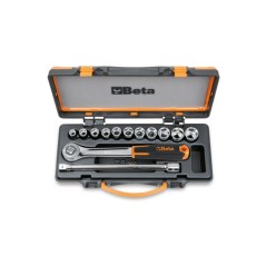 BETA 920A/C11 Assortimento di 11 chiavi a bussola esagonali e 2 accessori in cassetta di lamiera