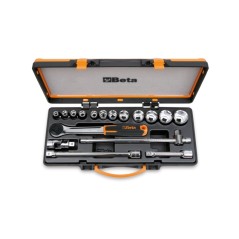BETA 920A/C12 12 chiavi a bussola esagonali e 5 accessori in cassetta di lamiera