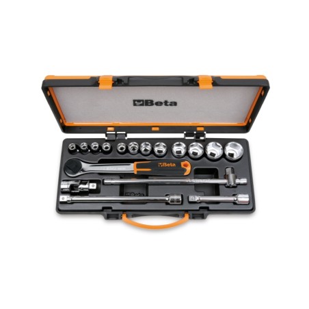 BETA 920A/C12 12 chiavi a bussola esagonali e 5 accessori in cassetta di lamiera