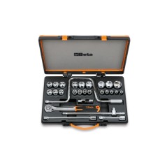 BETA 920B/C21X Assortimento di 21 chiavi a bussola esagonali e 6 accessori in cassetta di lamiera