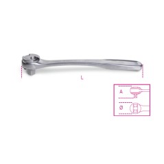 BETA 920/55 INOX Cricchetto reversibile con attacco quadro maschio 1/2" in acciaio inossidabile