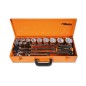 BETA 928AS/C12 Assortimento di 12 chiavi a bussola esagonali e 5 accessori in cassetta di lamiera, misure in pollici