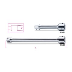 BETA 929/21 – 929/22 Prolunghe con attacchi quadri maschio e femmina 1" cromate