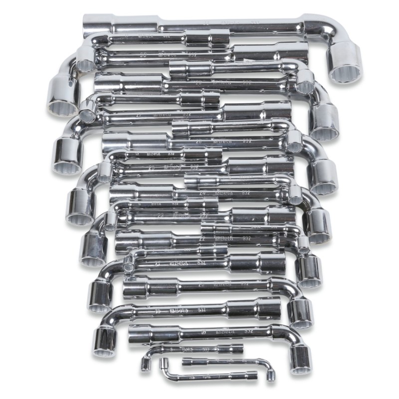 BETA 932/S25 Serie di 25 chiavi a pipa doppie esagonali-poligonali (art. 932)