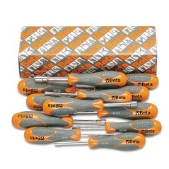 BETA 942BX/S12 Serie di 12 chiavi a bussola esagonale con impugnatura bimateriale (art. 942BX)