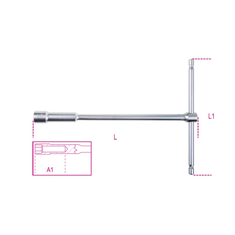 BETA 949 Chiavi a T semplici con bussola esagonale profonda