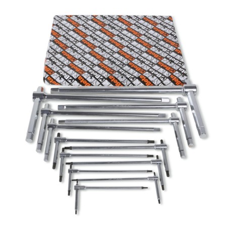 BETA 951/S14 Serie di 14 chiavi a T con tre estremità maschio esagonale (art. 951)