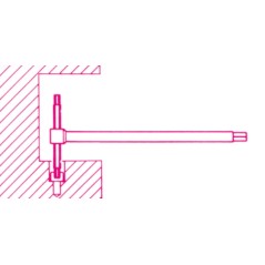 BETA 951AS Chiavi a T con tre estremità maschio esagonale cromate, misure in pollici