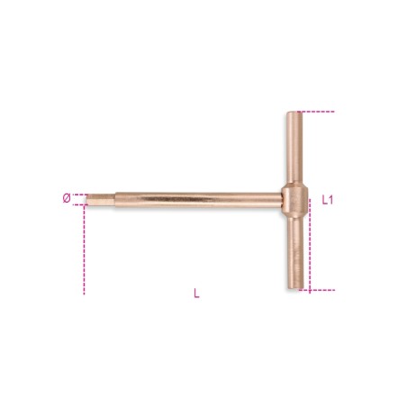 BETA 951BA Chiavi a T maschio esagonale, antiscintilla