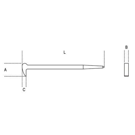 BETA 964 Leva con estremità a punta e a becco