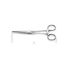 BETA 1002 Pinzetta autobloccante a becchi arrotondati, zigrinati in acciaio inossidabile