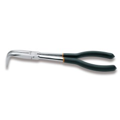BETA 1009L/C Pinza a becchi mezzotondi lunghissimi zigrinati piegati a 90° per impieghi speciali manici ricoperti con 2 strati d