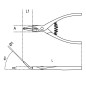 BETA 1037 Pinze a becchi piegati a 45° per anelli elastici di sicurezza per alberi manici ricoperti in PVC