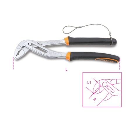 BETA 1048BM-HS Pinza regolabile a cerniera chiusa, impugnatura bimateriale H-SAFE