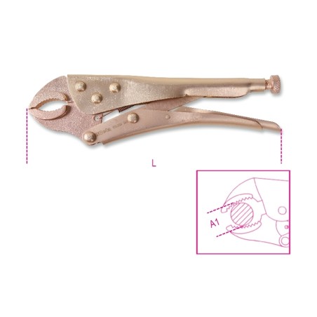 BETA 1052BA Pinze regolabili autobloccanti ganasce concave,antiscintilla