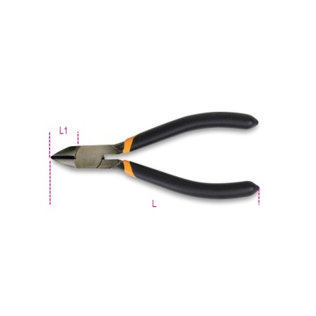 BETA 1081 125 Tronchese a tagliente semiraso manici ricoperti con 2 strati di PVC antiscivolo