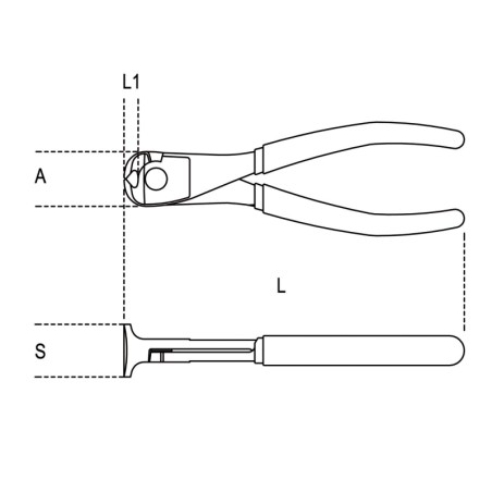 BETA 1088 Tronchesi a grande effetto a taglienti frontali manici ricoperti con 2 strati di PVC antiscivolo