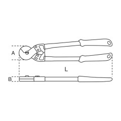 BETA 1104 Tagliafuni per funi flessibili in acciaio impugnature in materiale plastico