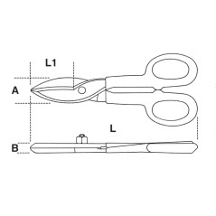 BETA 1112 Cesoie modello americano lame larghe diritte