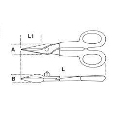 BETA 1114 Cesoie modello americano lame strette diritte