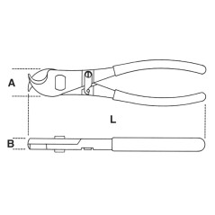 BETA 1132 Tagliacavi manici ricoperti con 2 strati di PVC antiscivolo per taglio di cavi isolati di rame e alluminio