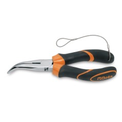 BETA 1168BM-HS Pinze a becchi mezzotondi lunghissimi piegati zigrinati impugnatura bimateriale H-SAFE