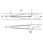 BETA 1172BM Pinza per elettronica a becchi piatti lunghi lisci impugnatura bimateriale