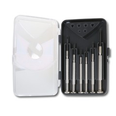 BETA 1229LP/A6 Serie di 6 microgiravite per viti senza testa con intaglio (art. 1229LP) in cassetta