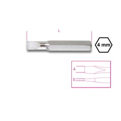 BETA 1256LP Inserti 4 mm per viti a testa con intaglio